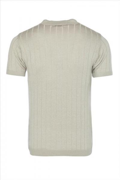 Strick Polo Beige